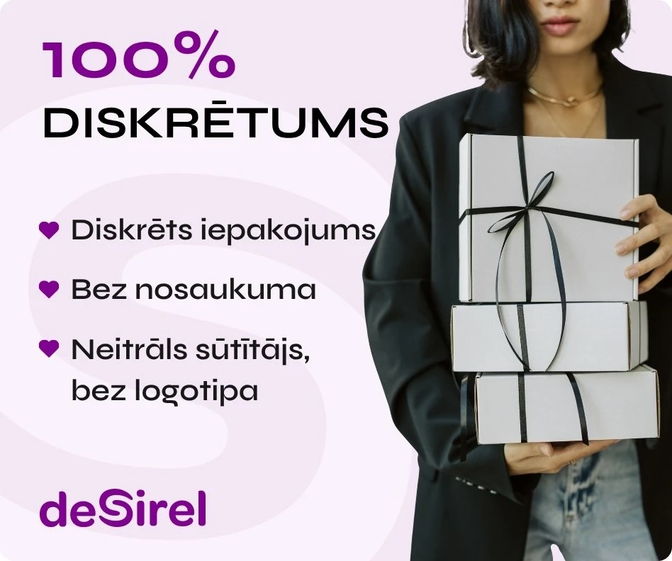 Ar vairāk nekā 20 gadu profesionālo pieredzi mēs esam pilnveidojuši diskrētuma mākslu, lai nodrošinātu tavu privātumu un sirdsmieru. | Desirel Sex shop Latvija