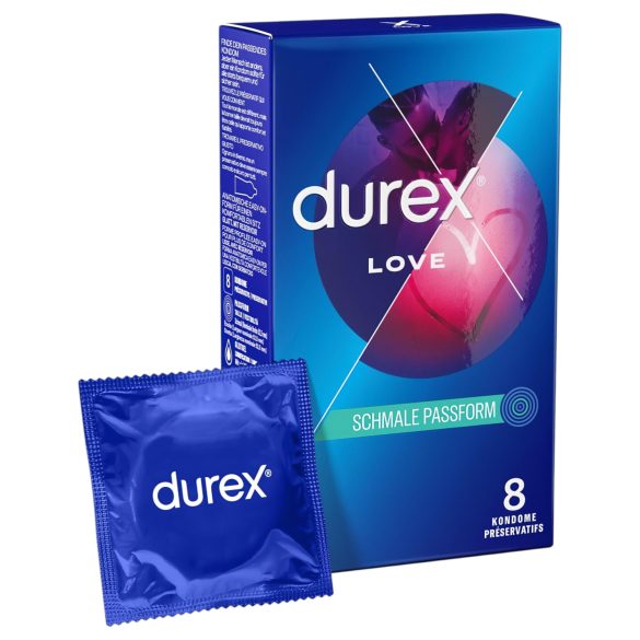 Durex Love - Šaurāks prezervatīvs (8 gab.)