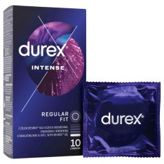 Durex Intense - prezervatīvi, rievoti un punktēti, 10 gab