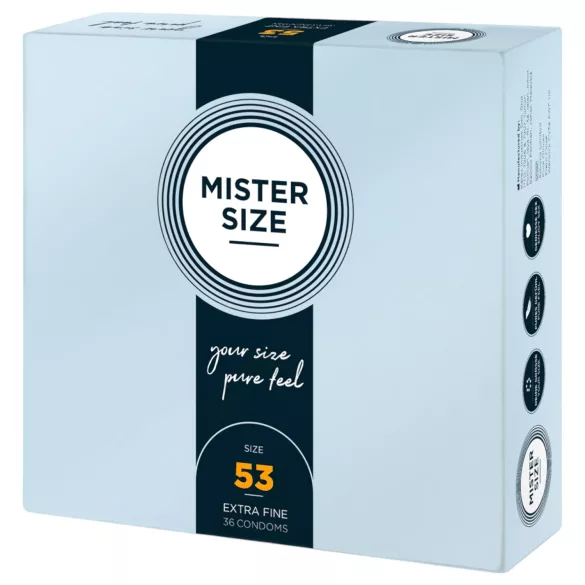 Mister Size plānas prezervatīvi 53mm 36 gab.