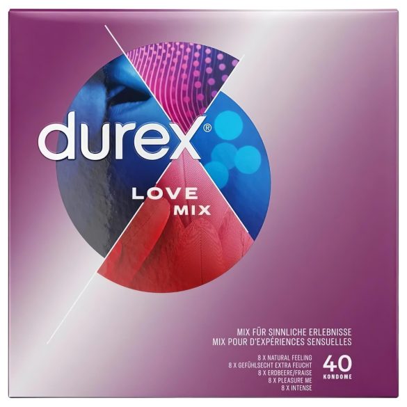 Durex Love Mix - prezervatīvu komplekts 40 gab