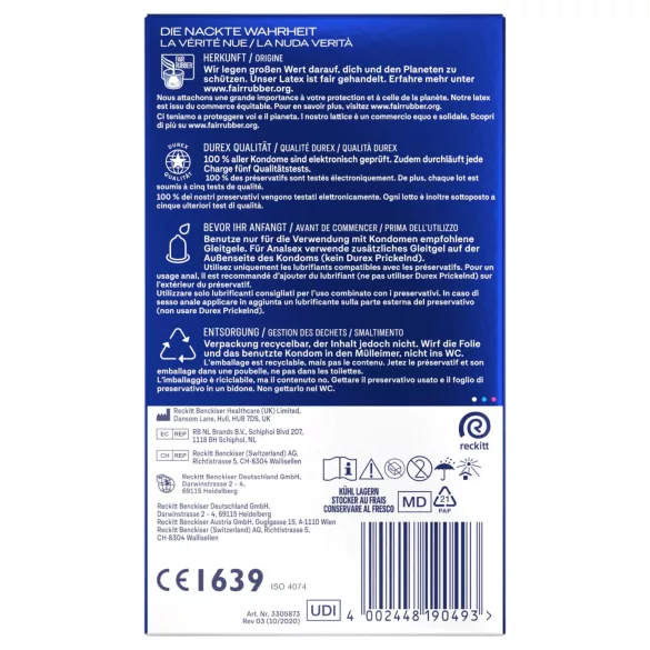 Durex Intense - orgastiskie prezervatīvi (10 gab.)