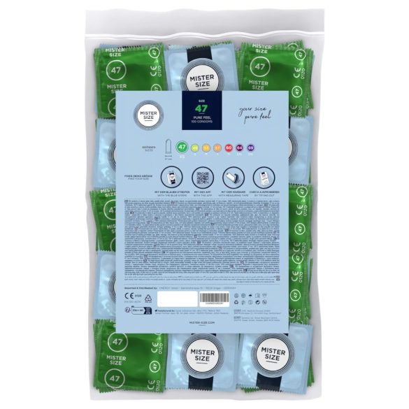 Mister Size prezervatīvi plāni 47mm 100gab