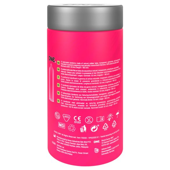 ONE prezervatīvi ar dažādām garšām, 12 gab