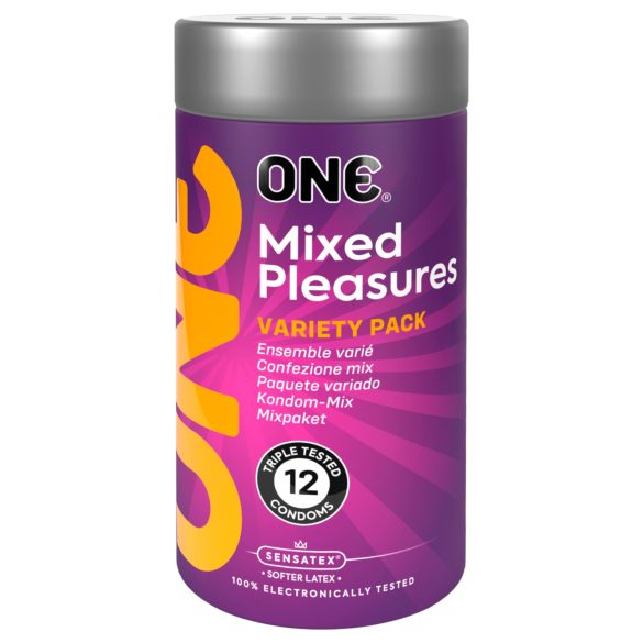 ONE Mixed Pleasures - prezervatīvu komplekts 12 gab