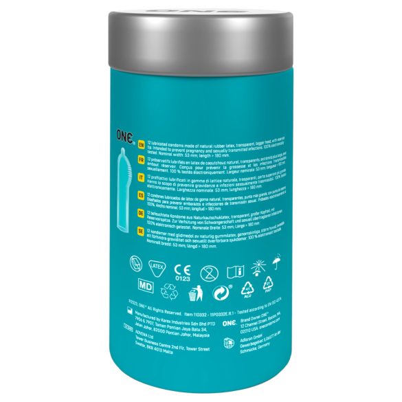 ONE Pleasure Plus - iekšējais ribojums prezervatīvi (12 gab.)
