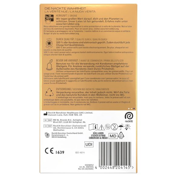 Durex Hautnah - prezervatīvi īpaši plāni 10 gab