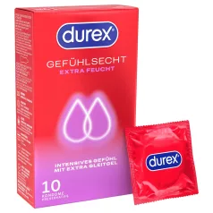 Durex - papildu lubrikēts prezervatīvs (10 gab.)