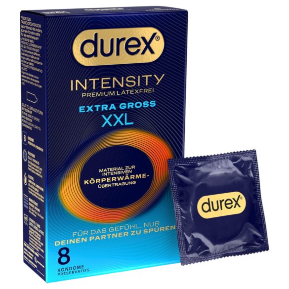 Durex Intensity XXL - lateksa nesaturošie prezervatīvi (8 gab.)