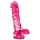 B Yours Basic 8 - dildo ar sēkliniekiem 23cm rozā