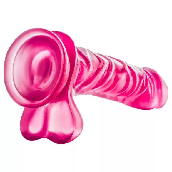 B Yours Basic 8 - dildo ar sēkliniekiem 23cm rozā