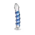 Icicles No. 5 - stikla dildo spirāles forma caurspīdīgs zils