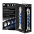 Icicles No. 5 - stikla dildo spirāles forma caurspīdīgs zils