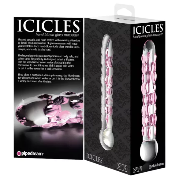 Icicles No. 7 - stikla dildo ar bumbiņām