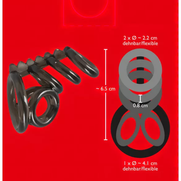 Bad Kitty - dzimumlocekļa un sēklinieku gredzens ar radzēm