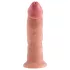 King Cock realistisks dildo ar piesūcekni 23cm bēšs