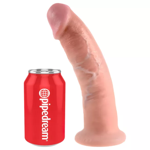 King Cock realistisks dildo ar piesūcekni 23cm bēšs