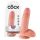 King Cock 7 sēklinieku dildo (18 cm) - naturāls