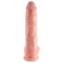 King Cock 10 sēklinieku liels dildo (25 cm) - dabīgs