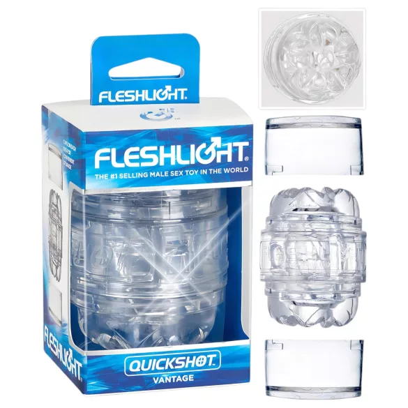 Fleshlight Quickshot Vantage - ceļojumu masturbators caurspīdīgs