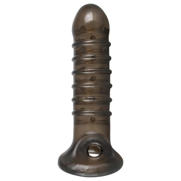 Rebel - dzimumlocekļa uzmava ar rievām pelēka