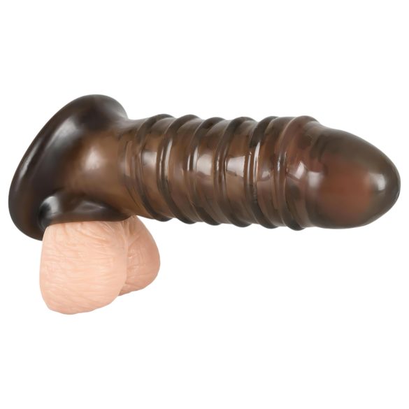 Rebel - dzimumlocekļa uzmava ar rievām pelēka