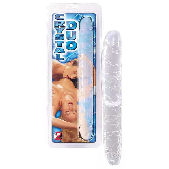 Kristāls - dubultais dildo - stikla - 34cm