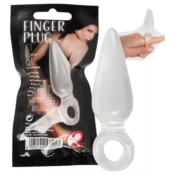 You2Toys - Finger Plug - pirksta anālais aizbāznis (caurspīdīgs)