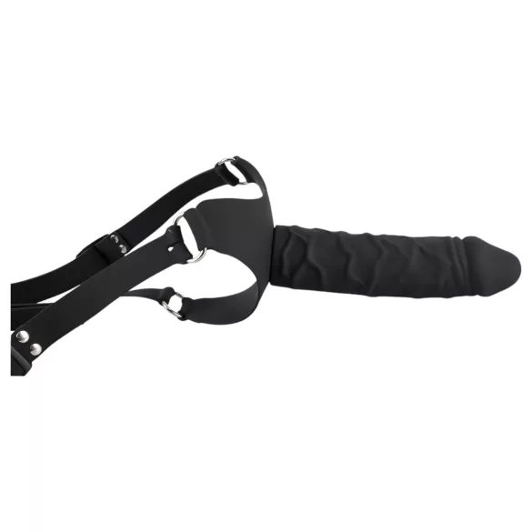 You2Toys - silikona strap-on dildo melns