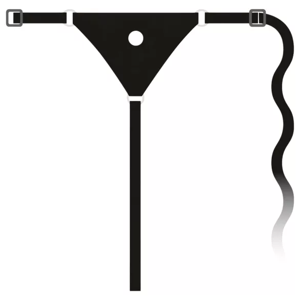 You2Toys - silikona strap-on dildo melns