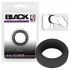 Black Velvets - dzimumlocekļa gredzens bieza silikona 2,6 cm melns