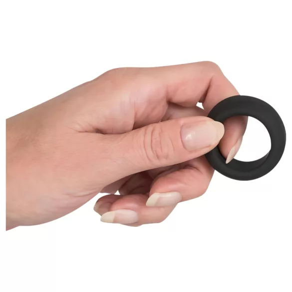 Black Velvets - dzimumlocekļa gredzens bieza silikona 2,6 cm melns