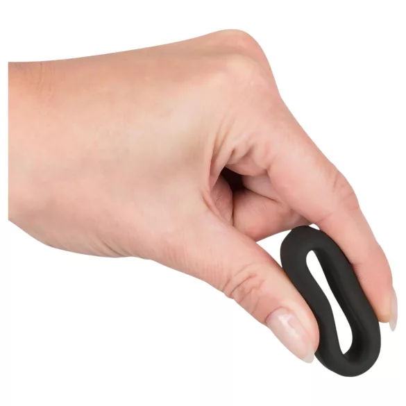 Black Velvets - dzimumlocekļa gredzens bieza silikona 2,6 cm melns