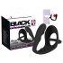 Black Velvets - anālais dildo ar dzimumlocekļa un sēklinieku gredzenu melns