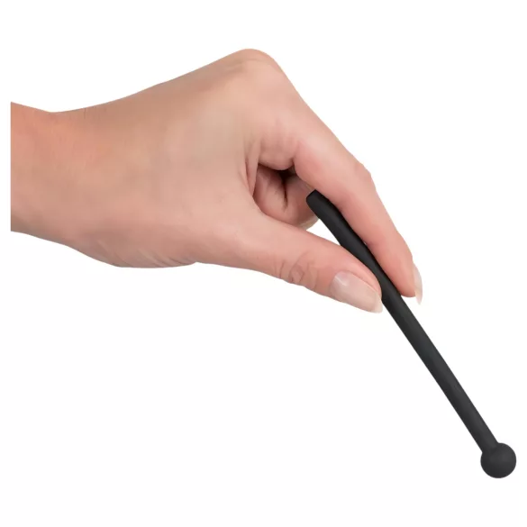Dilator Piss Play - urīnkanāla dilatators ar dobumu, silikona, melns