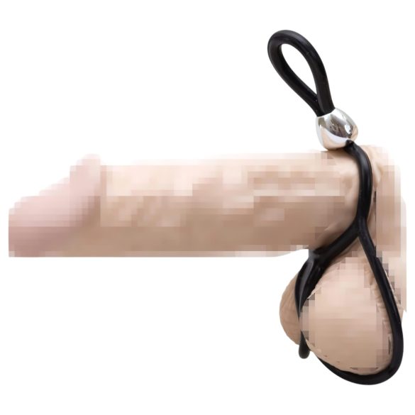 You2Toys - trīskāršs gredzens vīriešiem - melns