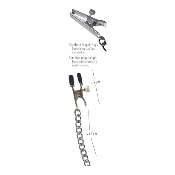 Ķēde - krūšu spailes ar regulējumu