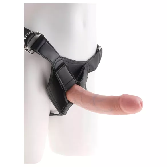 King Cock strap-on dildo 8" naturāls