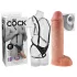 King Cock dobams dildo ar stiprinājumu, dobs, 28 cm
