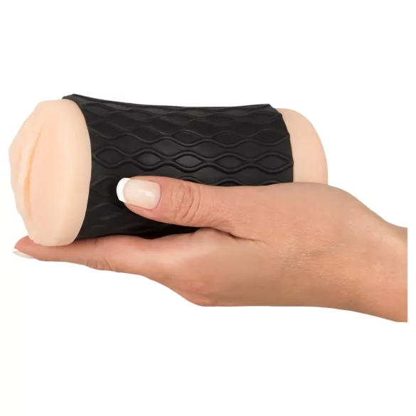 Nature Skin - masturbators maksts un anālā atvere, naturāla-melna