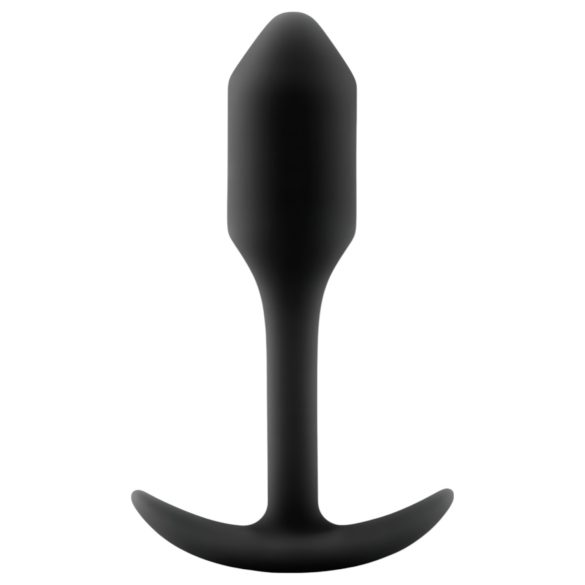 b-vibe Snug Plug 1 - anālais spraudnis ar iekšējo svaru (55g) - melns