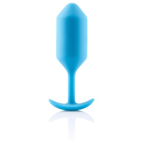 b-vibe Snug Plug 3 - anālais lodīšu spraudnis 180g zils