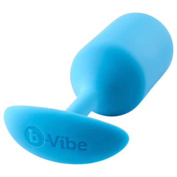 b-vibe Snug Plug 3 - anālais lodīšu spraudnis 180g zils