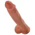 King Cock reālistisks dildo ar sēkliniekiem 25 cm brūns