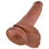 King Cock reālistisks dildo ar sēkliniekiem 25 cm brūns