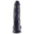 King Cock 10 sēkliniekus dildo (25 cm) - melns
