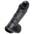 King Cock 10 sēkliniekus dildo (25 cm) - melns
