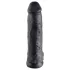 King Cock dildo ar sēkliniekiem 30 cm melns