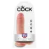 King Cock dildo ar sēkliniekiem 20 cm naturāls