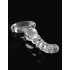 Icicles No. 67 - stikla dildo ar bumbiņām caurspīdīgs